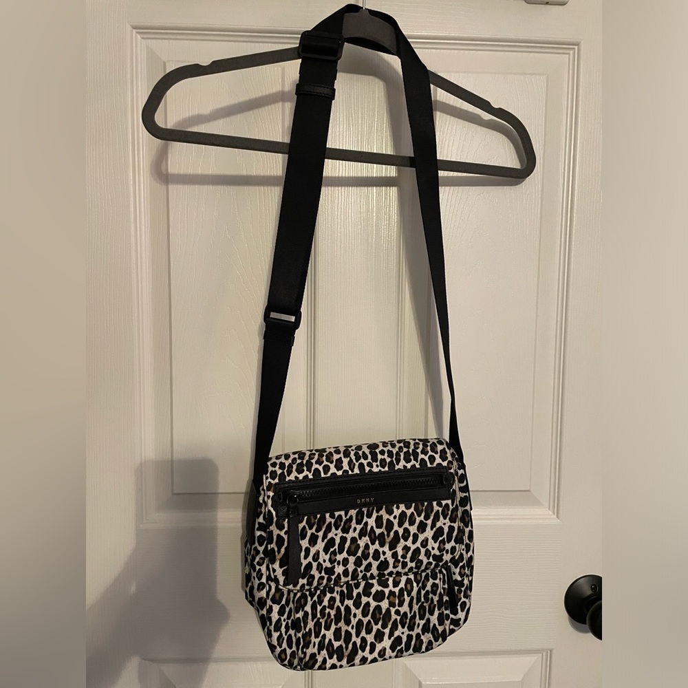 DKNY animal print crossbody purse